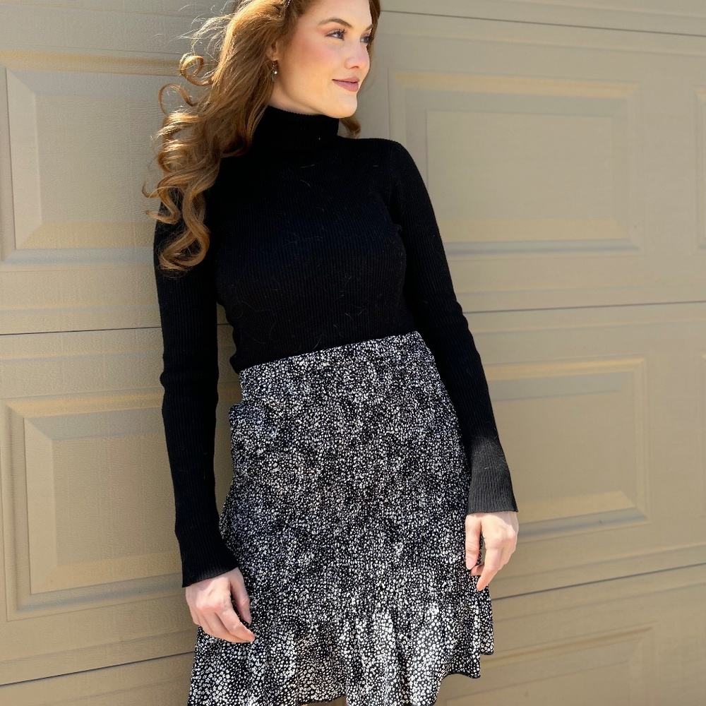Lea & Viola Ruched Ruffled Skirt - Picture 2 of 3